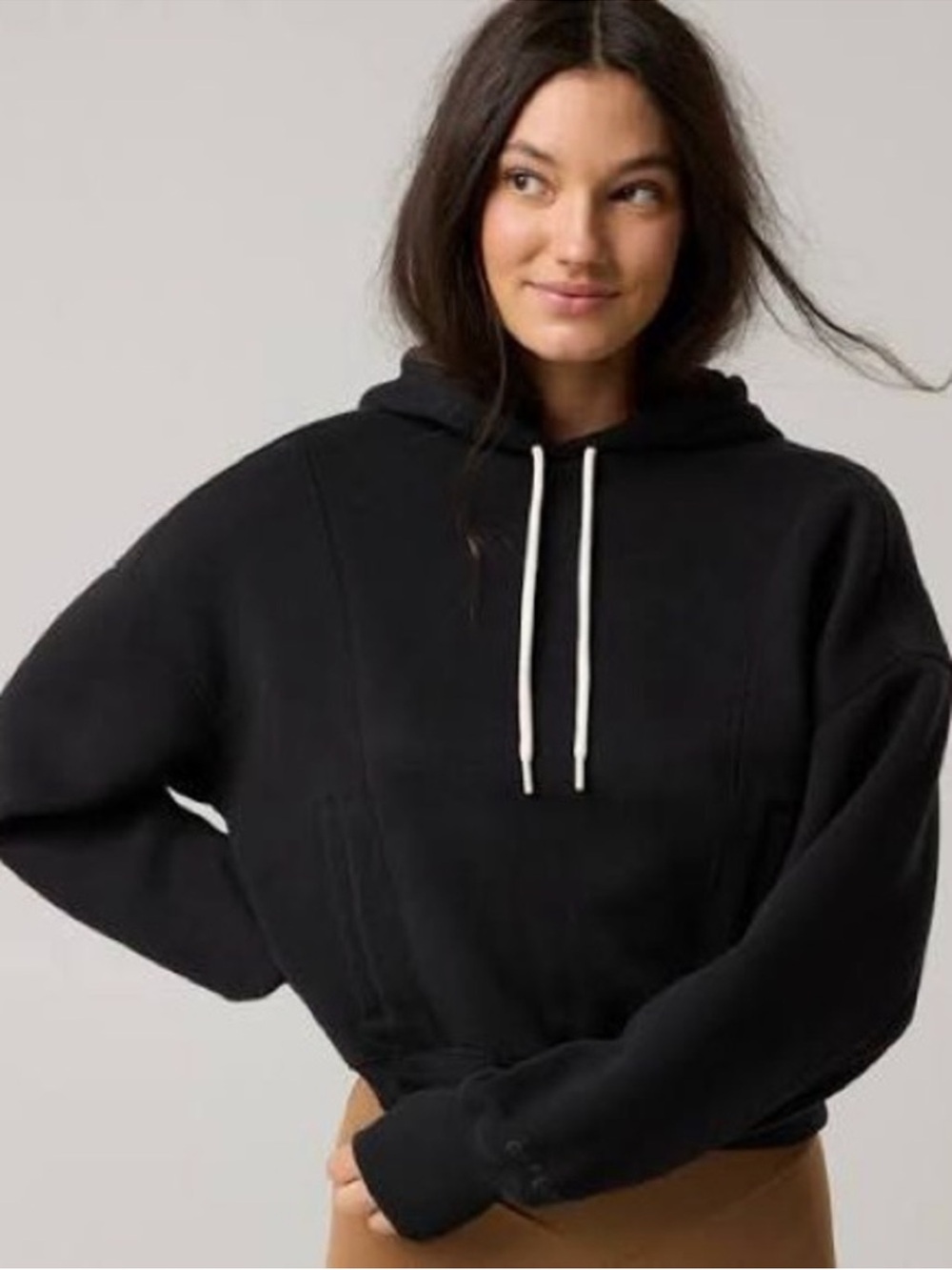 Offline Aerie Black Women's Hoodie Sweatshirt - Casual Pullover